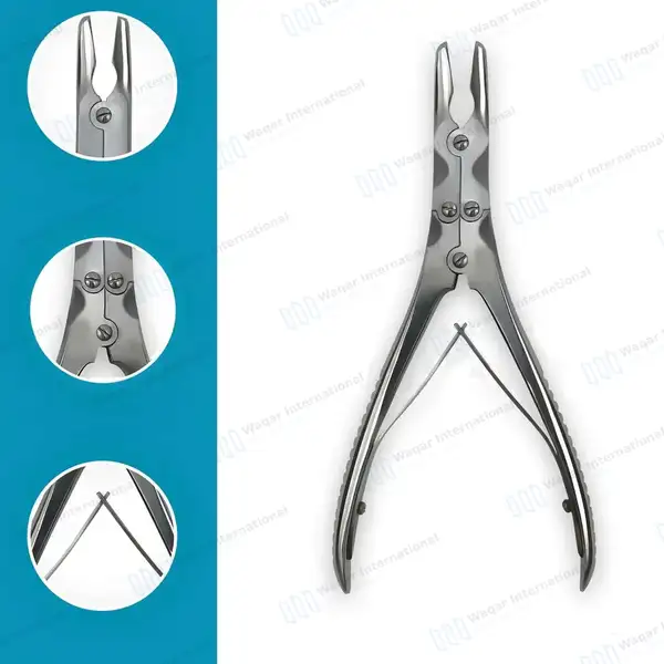 Beyer Bone Rongeur 7″ (17.8cm) Slight Curved Jaws 3.5mm Wide - dental instruments manufactured by Waqar International, Sialkot - view 4