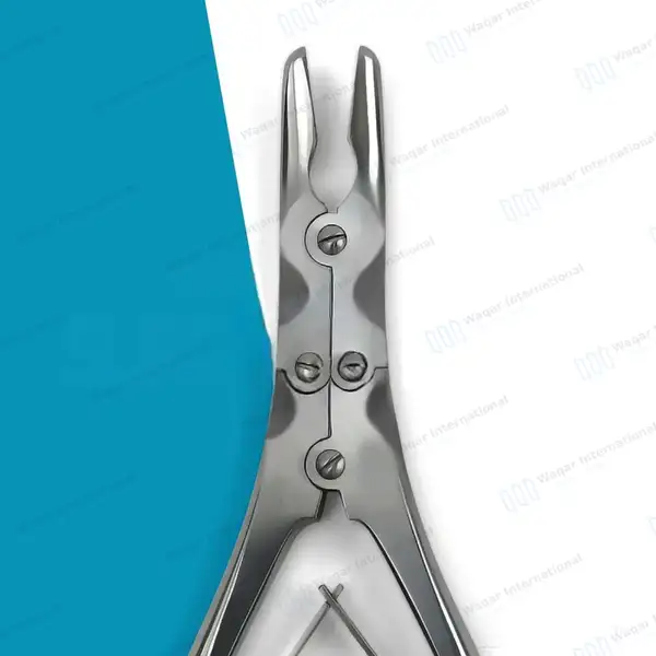 Beyer Bone Rongeur 7″ (17.8cm) Slight Curved Jaws 3.5mm Wide - dental instruments manufactured by Waqar International, Sialkot - view 5
