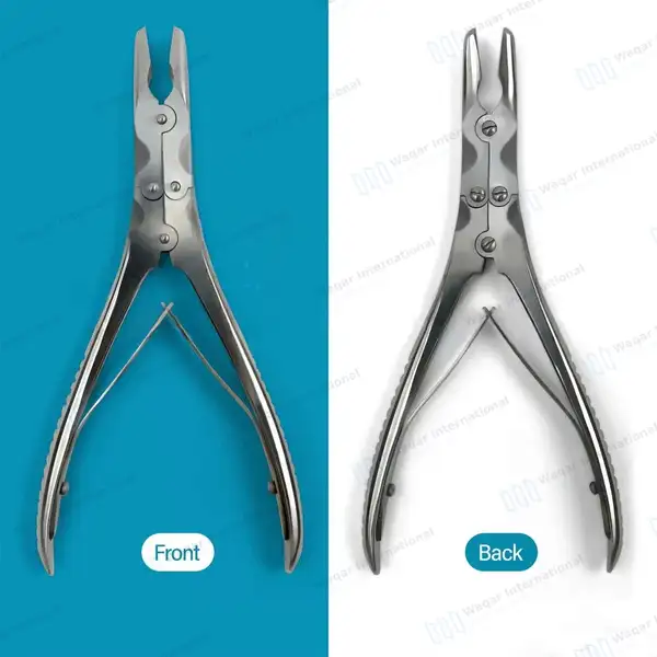 Beyer Bone Rongeur 7″ (17.8cm) Slight Curved Jaws 3.5mm Wide - dental instruments manufactured by Waqar International, Sialkot - view 7