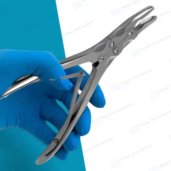 Beyer Bone Rongeur 7″ (17.8cm) Slight Curved Jaws 3.5mm Wide - dental instruments manufactured by Waqar International, Sialkot - view 8