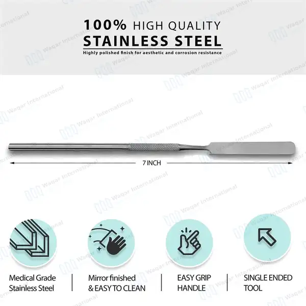 2 Cement Spatulas Set 7″ (17.8cm) Single & Double Ended - dental instruments manufactured by Waqar International, Sialkot - view 3