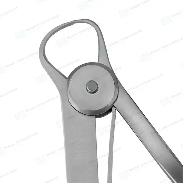 12 Crown Gauge Iwanson Spring Caliper 4″ for Metal Improved Model - dental instruments manufactured by Waqar International, Sialkot - view 4