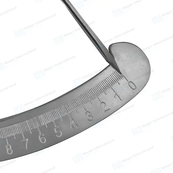 12 Crown Gauge Iwanson Spring Caliper 4″ for Metal Improved Model - dental instruments manufactured by Waqar International, Sialkot - view 5
