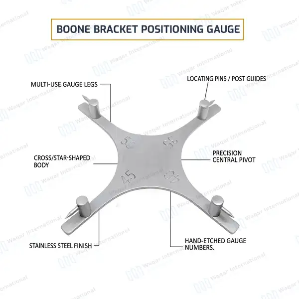 12 Pcs Star-Like Boone Bracket Positioning Gauge Set - dental instruments manufactured by Waqar International, Sialkot - view 5
