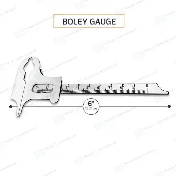 3 Pcs Boley Gauge 10cm Measuring 6″ (15.24cm) - dental instruments manufactured by Waqar International, Sialkot - view 3