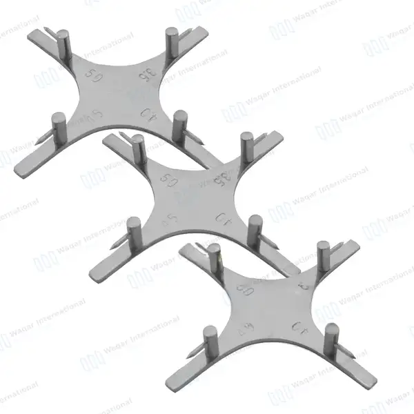 3 Pcs Dental Orthodontic Star-Like Boone Bracket Positioning Gauge Set - dental instruments manufactured by Waqar International, Sialkot - view 2