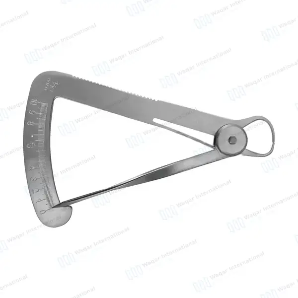 6 Crown Gauge Iwanson Spring Caliper 4″ for Metal Improved Model - dental instruments manufactured by Waqar International, Sialkot - view 2