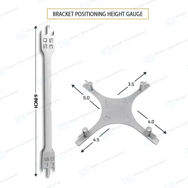 Bracket Positioning Star Boone & Height Gauge Wick Type Orthodontic Set - dental instruments manufactured by Waqar International, Sialkot - view 3