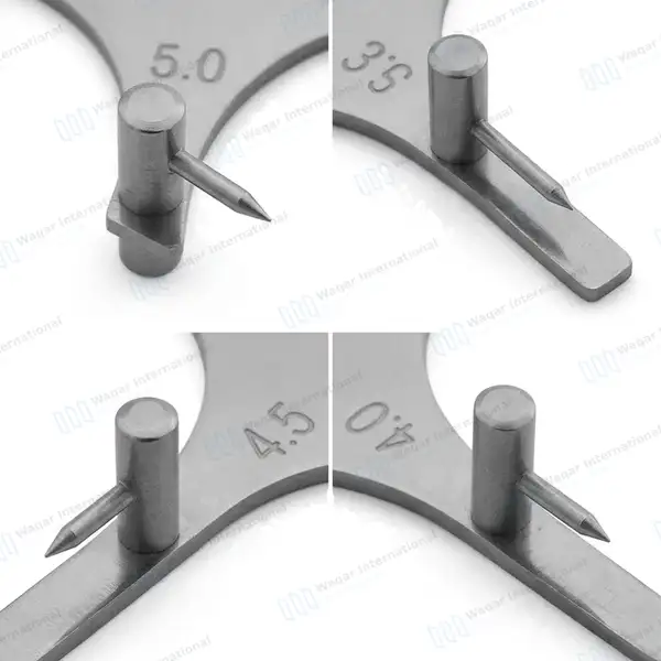 Bracket Positioning Star Boone & Height Gauge Wick Type Orthodontic Set - dental instruments manufactured by Waqar International, Sialkot - view 5