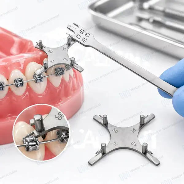 Bracket Positioning Star Boone & Height Gauge Wick Type Orthodontic Set - dental instruments manufactured by Waqar International, Sialkot - view 7