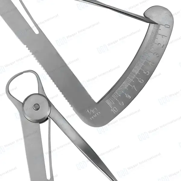 Crown Gauge Iwanson Spring Caliper 4″ for Metal Improved Model - dental instruments manufactured by Waqar International, Sialkot - view 6