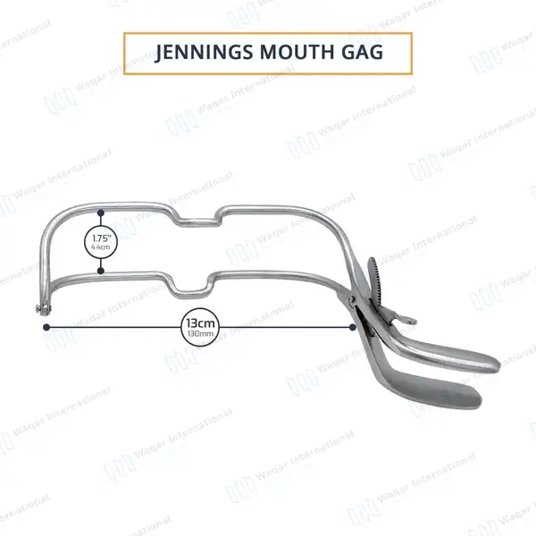 Jennings Dental Mouth Gag 13cm – Medium - surgical instruments manufactured by Waqar International, Sialkot - view 2