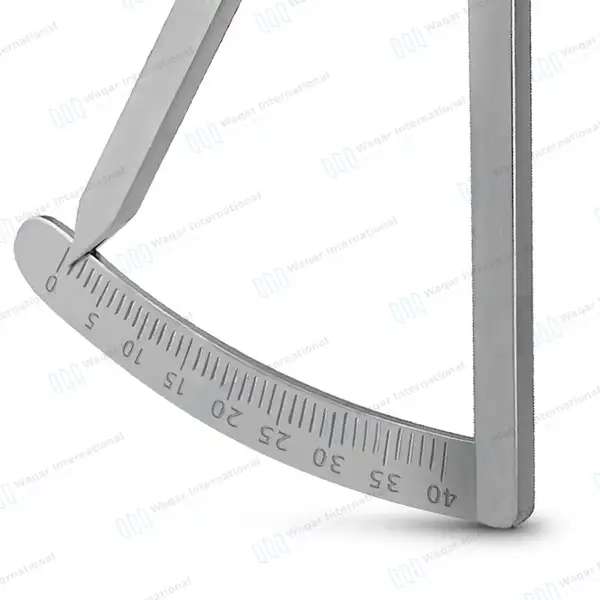 12 Castroviejo Caliper Long 0-40mm Straight 6″ - dental instruments manufactured by Waqar International, Sialkot - view 5