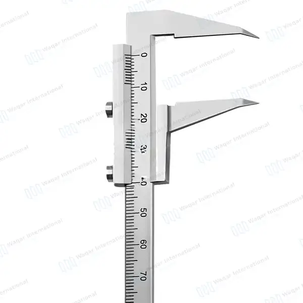3 Beerendonk Caliper 0-80mm Measuring Curved Pointed Tips - dental instruments manufactured by Waqar International, Sialkot - view 4