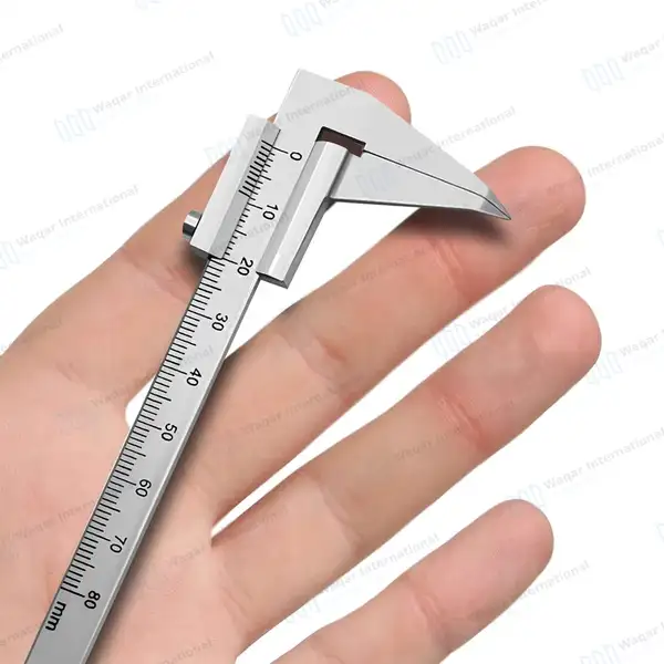 3 Beerendonk Caliper 0-80mm Measuring Curved Pointed Tips - dental instruments manufactured by Waqar International, Sialkot - view 8