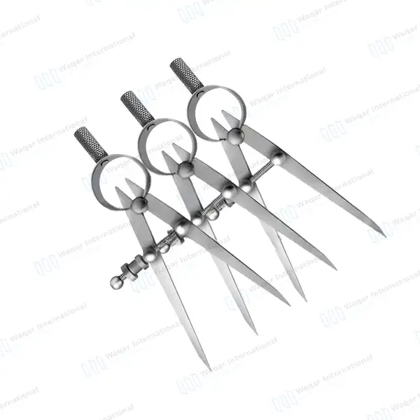 3 Pcs Spring Divider Calipers Set 4.5″ Dental Lab Tool - dental instruments manufactured by Waqar International, Sialkot - view 2