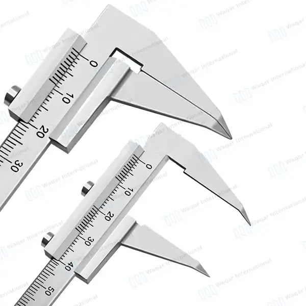 6 Beerendonk Caliper 0-80mm Measuring Curved Pointed Tips - dental instruments manufactured by Waqar International, Sialkot - view 4