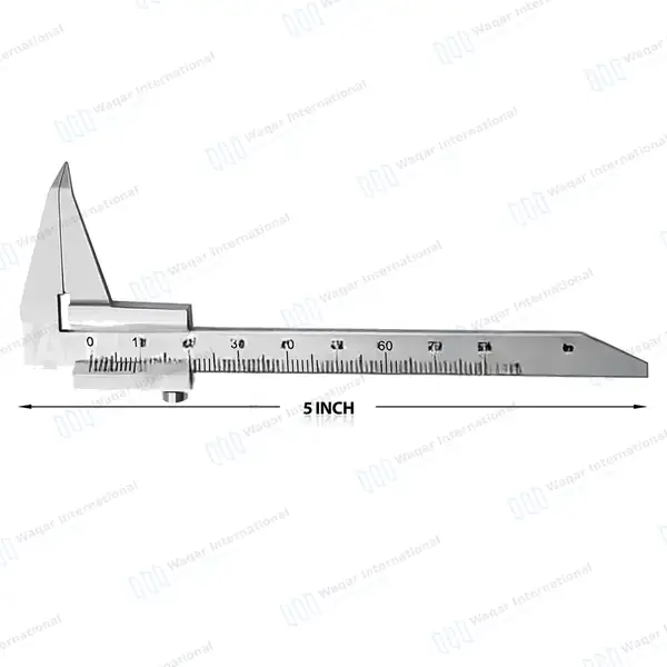 Beerendonk Caliper 0-80mm Measuring Double Sided Scale - dental instruments manufactured by Waqar International, Sialkot - view 2