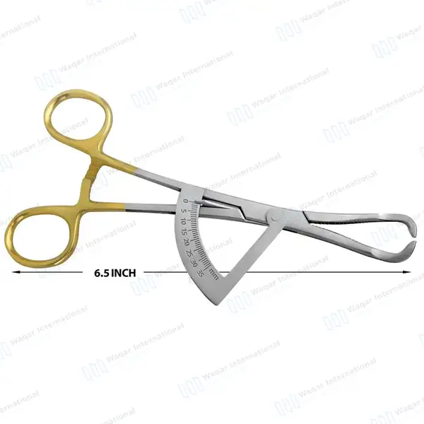 Bone Ridge Mapping Caliper 6.5″ Ring Style with Gold Handle - dental instruments manufactured by Waqar International, Sialkot - view 2