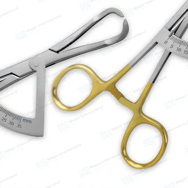 Bone Ridge Mapping Caliper 6.5″ Ring Style with Gold Handle - dental instruments manufactured by Waqar International, Sialkot - view 6