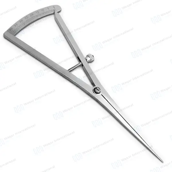 Castroviejo Caliper Long 0-40mm Straight 6″ - dental instruments manufactured by Waqar International, Sialkot - view 2