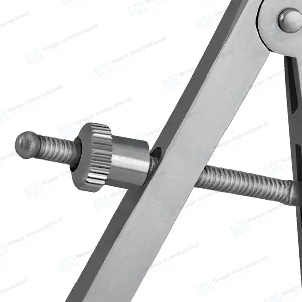 Castroviejo Caliper 3.5″ (8.89cm) Angled Graduated 0-20mm - dental instruments manufactured by Waqar International, Sialkot - view 6