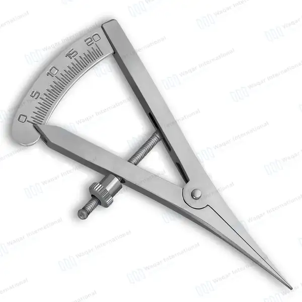 Castroviejo Caliper 3.5″ Straight 0-20mm - surgical instruments manufactured by Waqar International, Sialkot - view 2