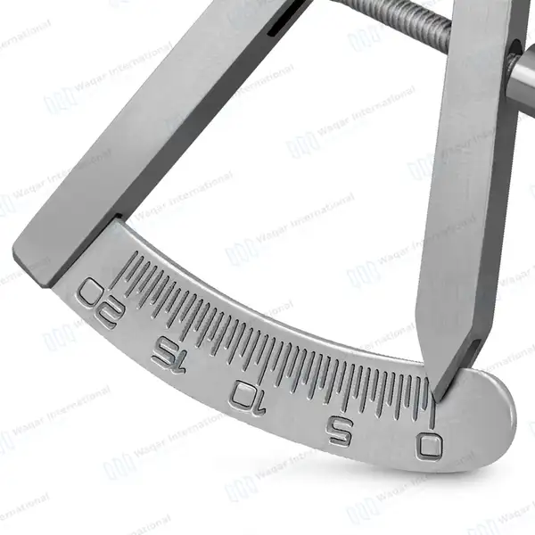 Castroviejo Caliper 3.5″ Straight 0-20mm - surgical instruments manufactured by Waqar International, Sialkot - view 6