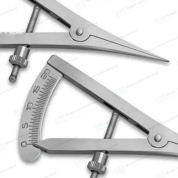 Castroviejo Caliper 3.5″ Straight 0-20mm - surgical instruments manufactured by Waqar International, Sialkot - view 8