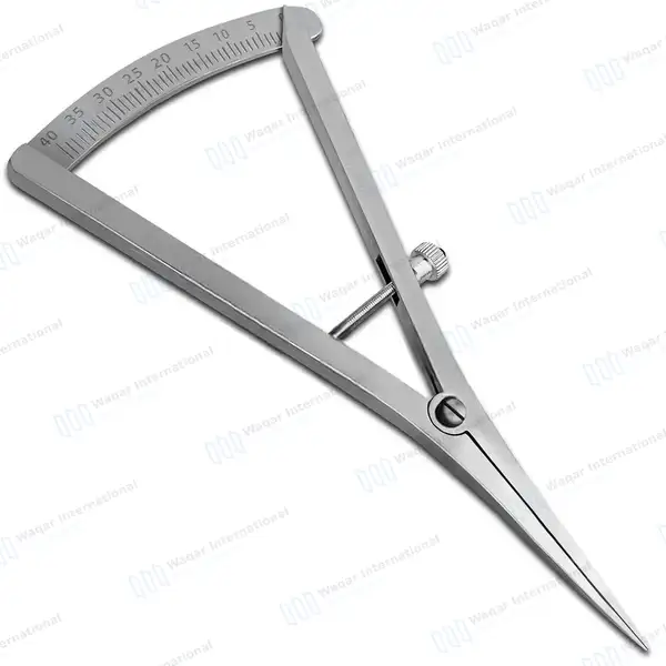 Castroviejo Caliper 3.5″ Graduated 0-40mm Straight - dental instruments manufactured by Waqar International, Sialkot - view 2