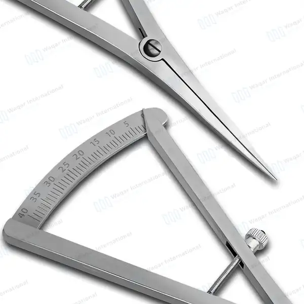 Castroviejo Caliper 3.5″ Graduated 0-40mm Straight - dental instruments manufactured by Waqar International, Sialkot - view 8