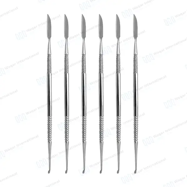 6 Lecron Inlay Wax & Porcelain Carver 6.5″ Double Ended - dental instruments manufactured by Waqar International, Sialkot - view 2