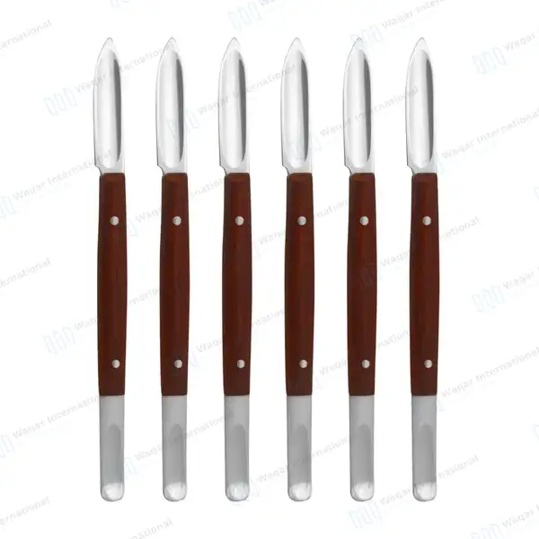 6 Pcs Lesmann Knife Set 17cm – Large - dental instruments manufactured by Waqar International, Sialkot - view 2