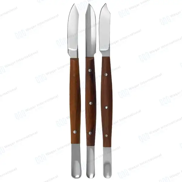 6 Pcs Wax Carvers Set Dental Student Lab Fahnenstock, Lessmann & Con Scodelina - surgical instruments manufactured by Waqar International, Sialkot - view 3