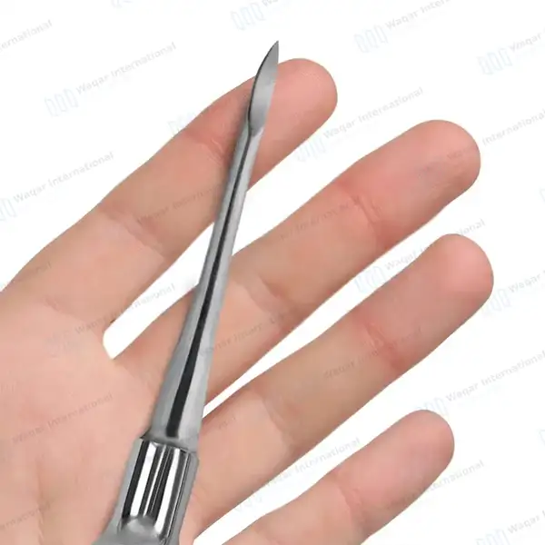 3 Heidbrink Root Tip Elevators Set Straight, Left, Right Angled Tips - dental instruments manufactured by Waqar International, Sialkot - view 5