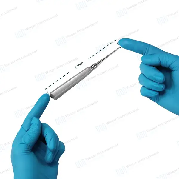 Heidbrink Root Elevator 1 Straight Slightly Curved Pointed Tip - dental instruments manufactured by Waqar International, Sialkot - view 3