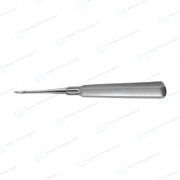 Heidbrink Root Elevator 1 Straight Slightly Curved Pointed Tip - dental instruments manufactured by Waqar International, Sialkot - view 5