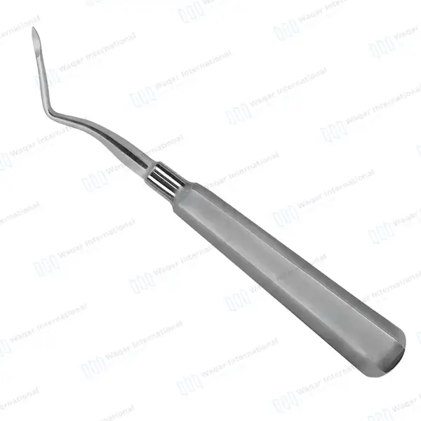 Heidbrink Root Elevator #2 Right Angled Slightly Curved Pointed Tip - dental instruments manufactured by Waqar International, Sialkot - view 2