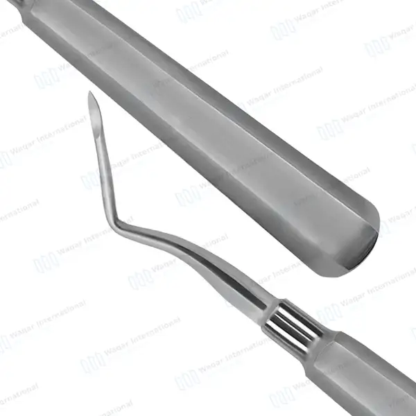 Heidbrink Root Elevator #2 Right Angled Slightly Curved Pointed Tip - dental instruments manufactured by Waqar International, Sialkot - view 4