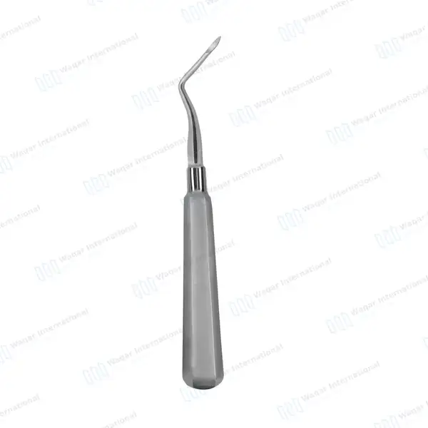 Heidbrink Root Elevator #2 Right Angled Slightly Curved Pointed Tip - dental instruments manufactured by Waqar International, Sialkot - view 6