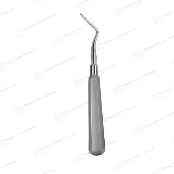 Heidbrink Root Elevator 3 Left Angled Slightly Curved Pointed Tip - dental instruments manufactured by Waqar International, Sialkot - view 4