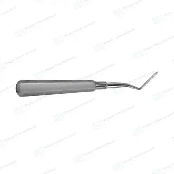 Heidbrink Root Elevator 3 Left Angled Slightly Curved Pointed Tip - dental instruments manufactured by Waqar International, Sialkot - view 5