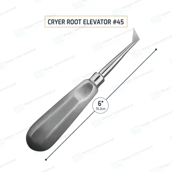 Cryer #45 Dental Root Elevator - dental instruments manufactured by Waqar International, Sialkot - view 3