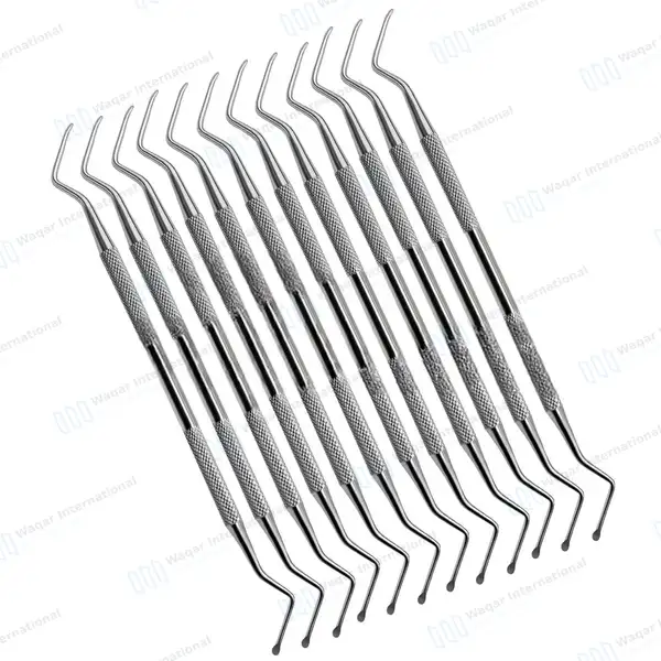12 Pcs Lucas Bone Curette #85 Double Ended  2.7mm Smooth Spoon Tips - surgical instruments manufactured by Waqar International, Sialkot - view 2