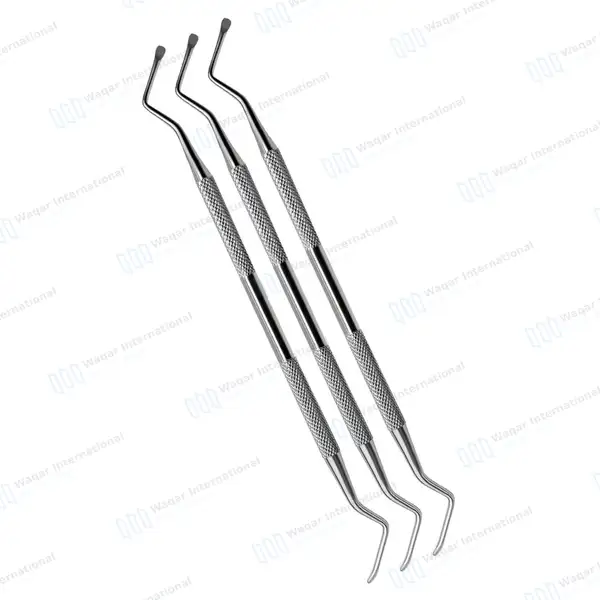 3 Pcs Lucas Bone Curette #87 Double Ended 3.8mm Smooth Spoon Tips - surgical instruments manufactured by Waqar International, Sialkot - view 2