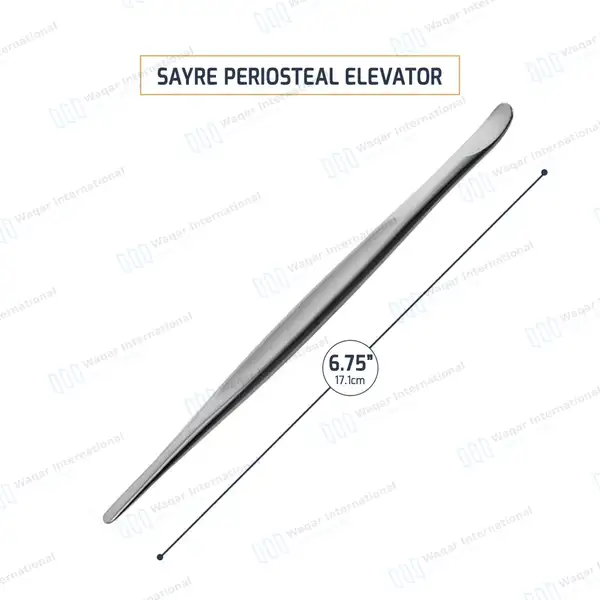 3 Sayre Periosteal Elevators 6.75″ Double Ended - surgical instruments manufactured by Waqar International, Sialkot - view 3