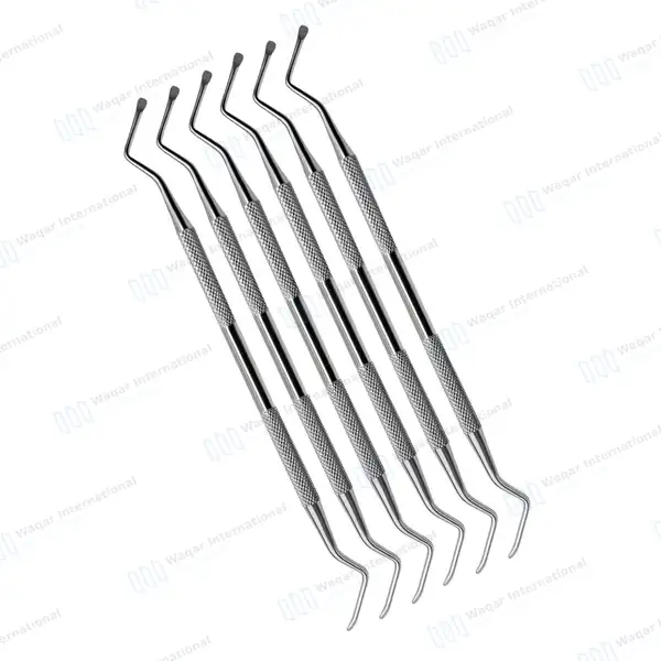 6 Pcs Lucas Bone Curette #87 Double Ended 3.8mm Smooth Spoon Tips - surgical instruments manufactured by Waqar International, Sialkot - view 2