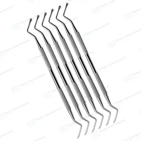6 Pcs Lucas Bone Curette #88 Double Ended 5mm Smooth Spoon Tips - surgical instruments manufactured by Waqar International, Sialkot - view 2