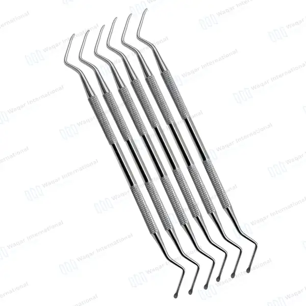 6 Pcs Lucas Bone Curette #85 Double Ended  2.7mm Smooth Spoon Tips - surgical instruments manufactured by Waqar International, Sialkot - view 2