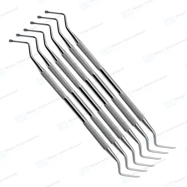 6 Pcs Lucas Bone Curette #86 Double Ended 3mm Smooth Spoon Tips - surgical instruments manufactured by Waqar International, Sialkot - view 2